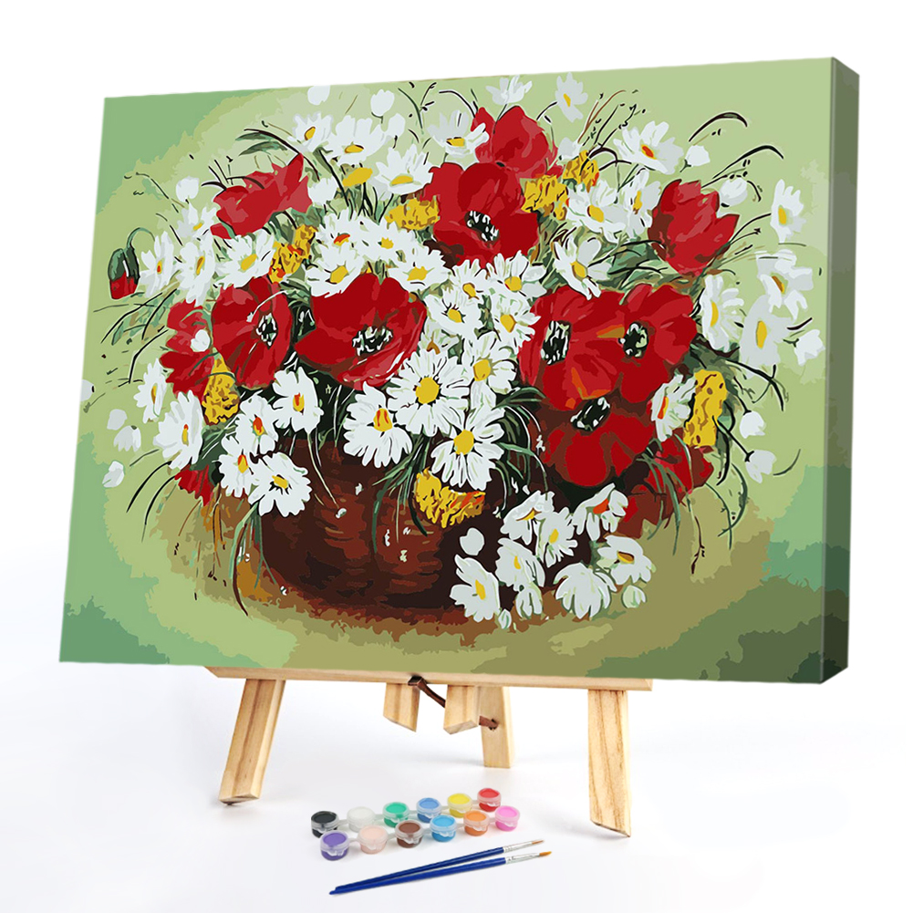 

40*50CM Paint By Numbers-Basket of Flowers, 501 Original