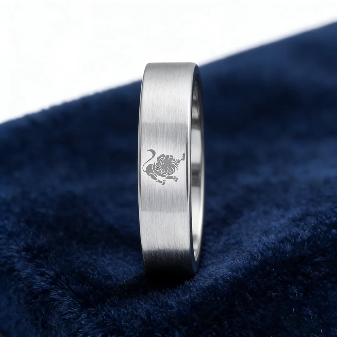 Mens Womens Flat Leo Tungsten Carbide Rings Sliver Couple Wedding Bands Top Comfort Fit 4MM 6MM 8MM