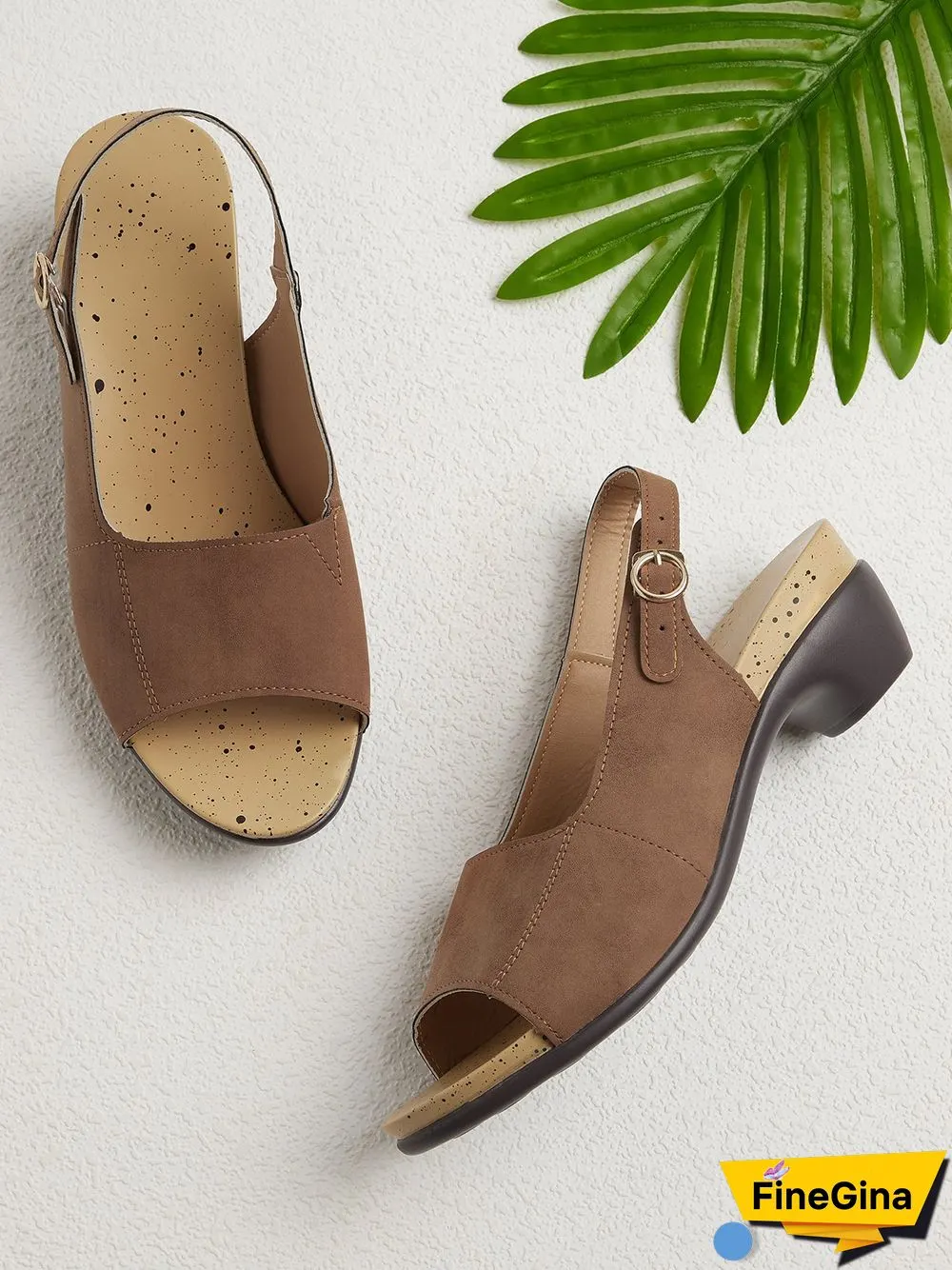 Retro Solid Simple Open Toe Chunky Heel Sandals