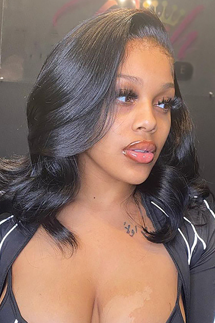 Medium Parted Wavy Curls Wigs