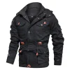 💥2025 New Arrivals! Autumn and Winter Men's Detachable Hooded Plush and Thick Washed Jacket Large Size Casual Jacket