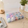 6Psc Pumpkin +36Pcs Round Bottles Diamond Painting Containers Multi Purpose Portable Plastic Case Box with Stickers & Compartments Arts Crafts Storage Bottle for Hardware Rhinestone (36pcs)