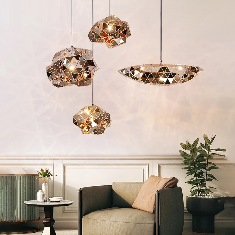 Modern Stainless Steel Pendant Lights Minimalist Style Pendant Lights Dining Room Lled Pendant Lamps Led Luminaire Suspendu