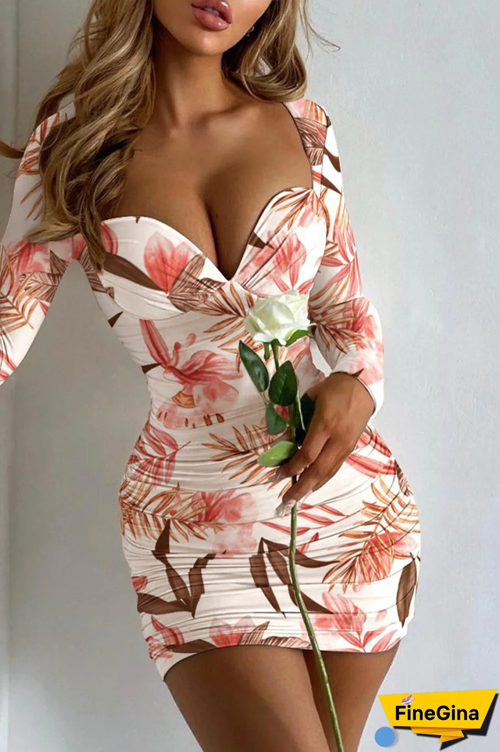 Black Sexy Celebrities Print Fold Square Collar One Step Skirt Dresses