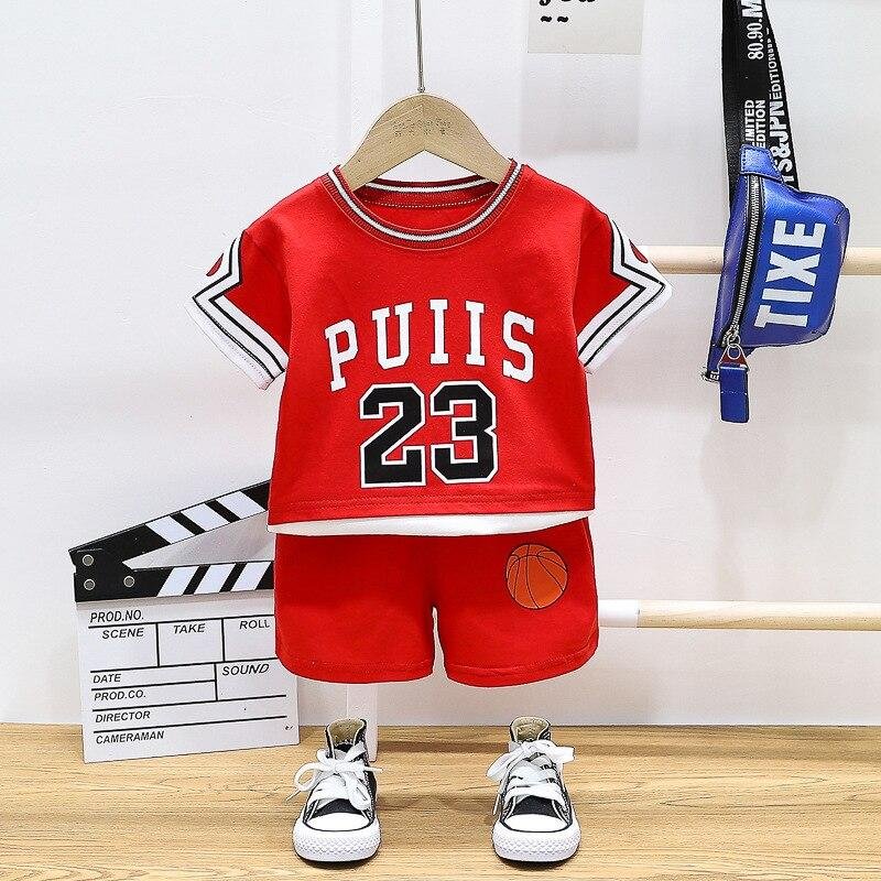 Baby Boy Sport Clothes Set Outfit Summer Kid Tracksuit Basketball Set NO.23 Toddler Children Girls Boys Clothing 12 3 4 Years
