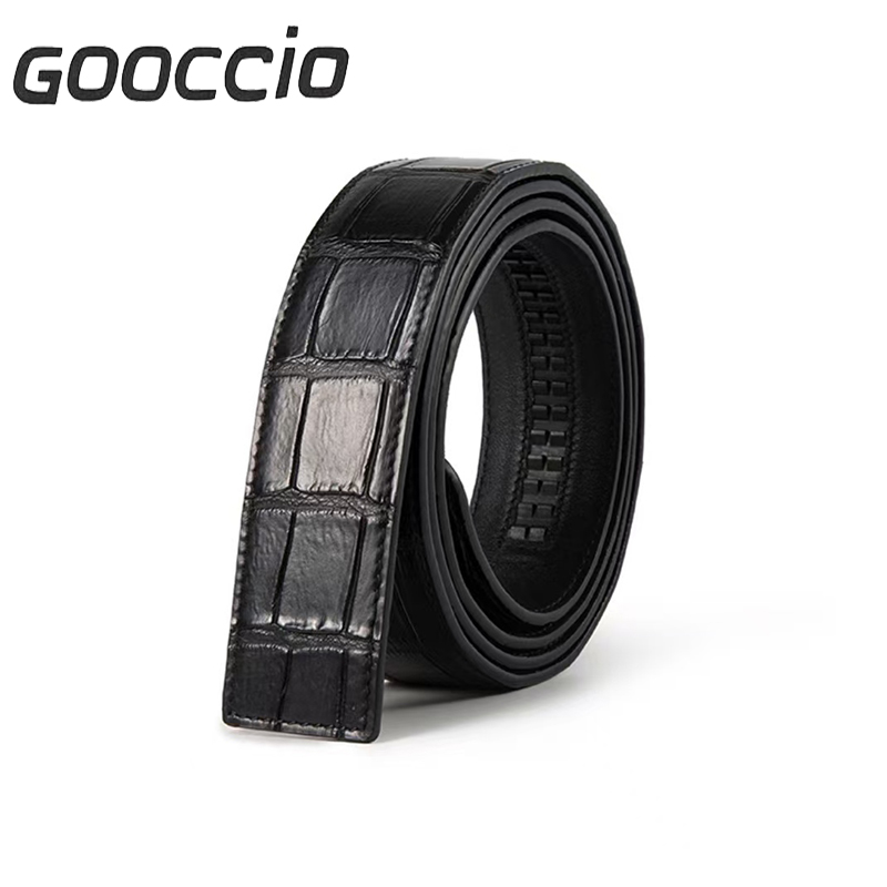 SV182 Handmade Crocodile Leather Belt For Men  GOOCCIO   