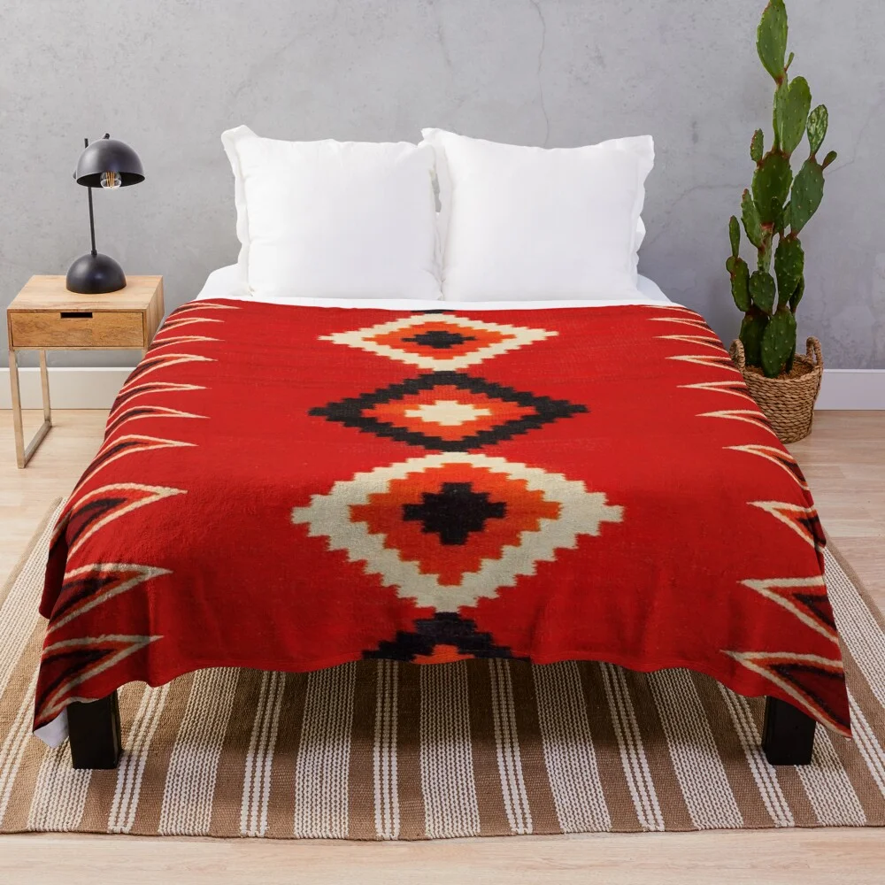 Athvotar of Original Throws Blanket 1890 Retro Blanket with Navajo Saddle, Soft Flannel Bed Blankets Warm Lightweight Fleece Blanket