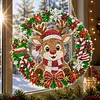 Diamond Painting Kit Christmas Reindeer Wreath 9.45x9.45in