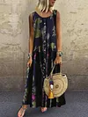 Fashion Floral Printed Sleeveless Maxi Dress