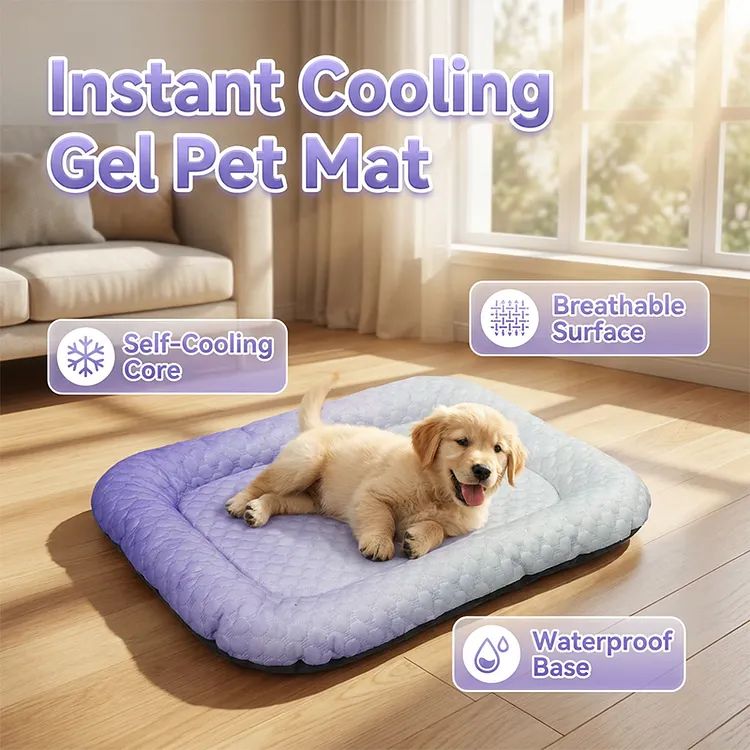 ❄️ Tappetino rinfrescante estivo per animali &ndash; seta ghiaccio, colori sfumati, traspirante, morbido, lavabile, per pavimenti, divani e auto (pi&ugrave; taglie) 🐶🐱