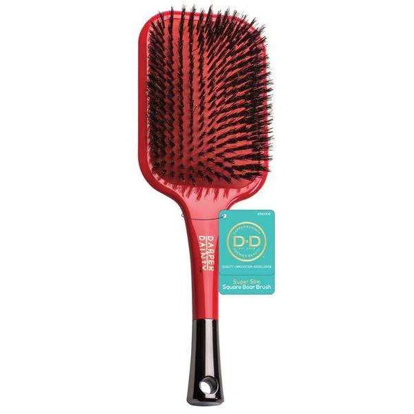 D&D Light Square Paddle Brush Coral boar bristle