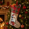 DIY Diamond Painting Christmas Stockings Hanging Ornaments Large Capacity Xmas Socks Pendant Wear Resist Candy Gift Storage Bags for Family Christmas Holiday Party Decoration (Christmas cat)