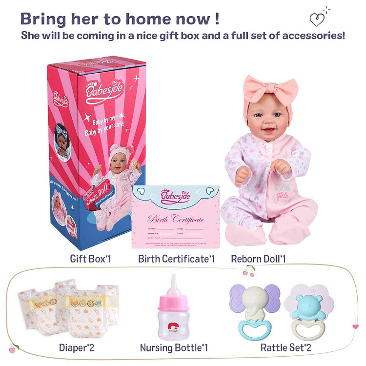 Babeside Lifelike Reborn Baby Dolls Leen 20 Inch Realistic