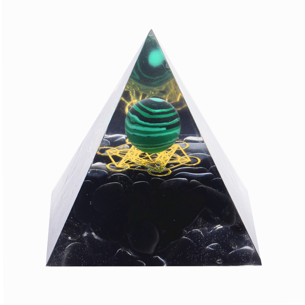 

Amethyst Crystal Pyramid Ornament Healing Peridot Crystal Home Decor (C), 501 Original