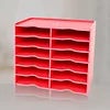 (US Local)12 Grids Diamond Painting Organization Set with Point Drill Trays (Red 1)