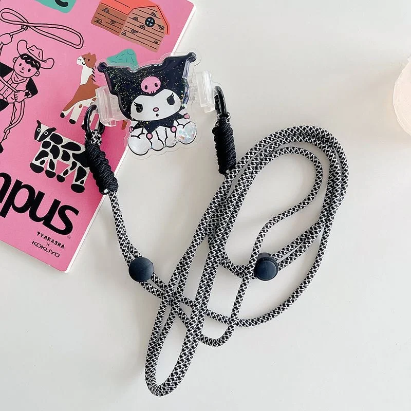Cartoon Phone Back Clip with Shoulder Strap