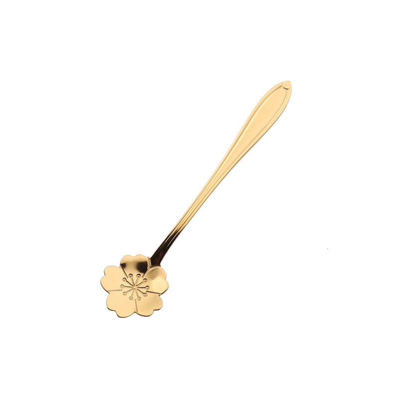 Vacation Flower Stainless Steel Spoon 1 Piece 1 Set