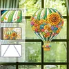 (US Local)Flower Hot Air Balloon Diamond Art Pendant 5D DIY Diamond Painting Dots Pendant
