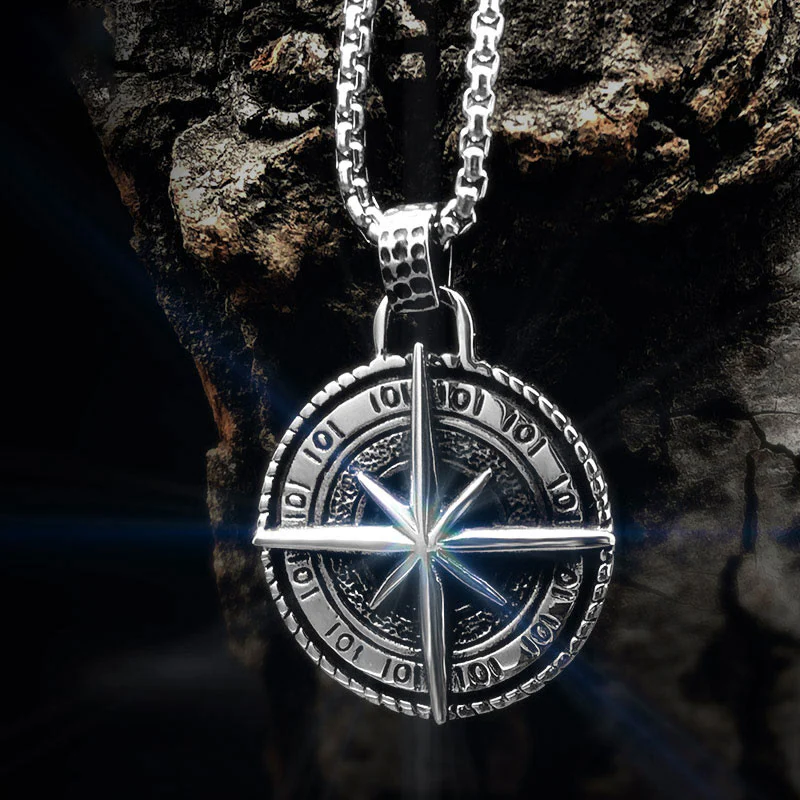 North Star Stainless Steel Pendant Necklace