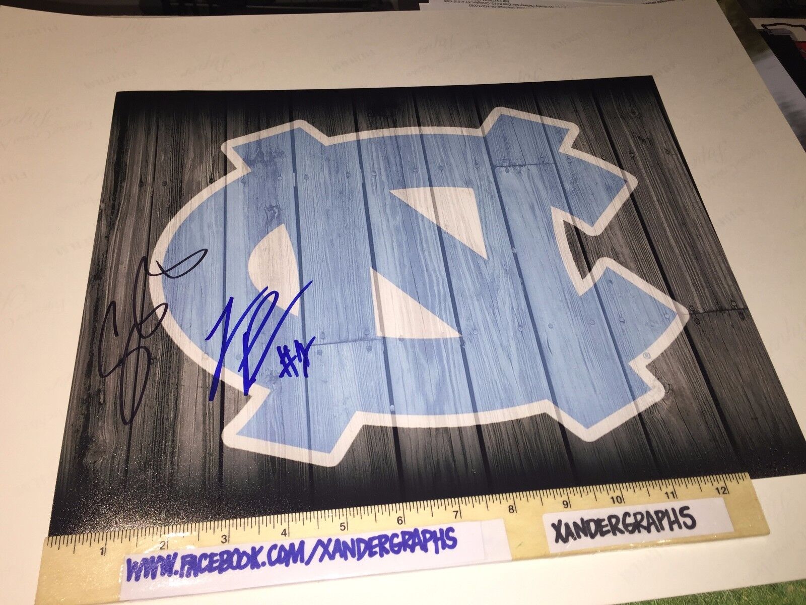 2017 UNC NORTH CAROLINA TAR HEELS BASKETBALL SIGNED 11X14 Photo Poster paintingGRAPH THEO PINSON