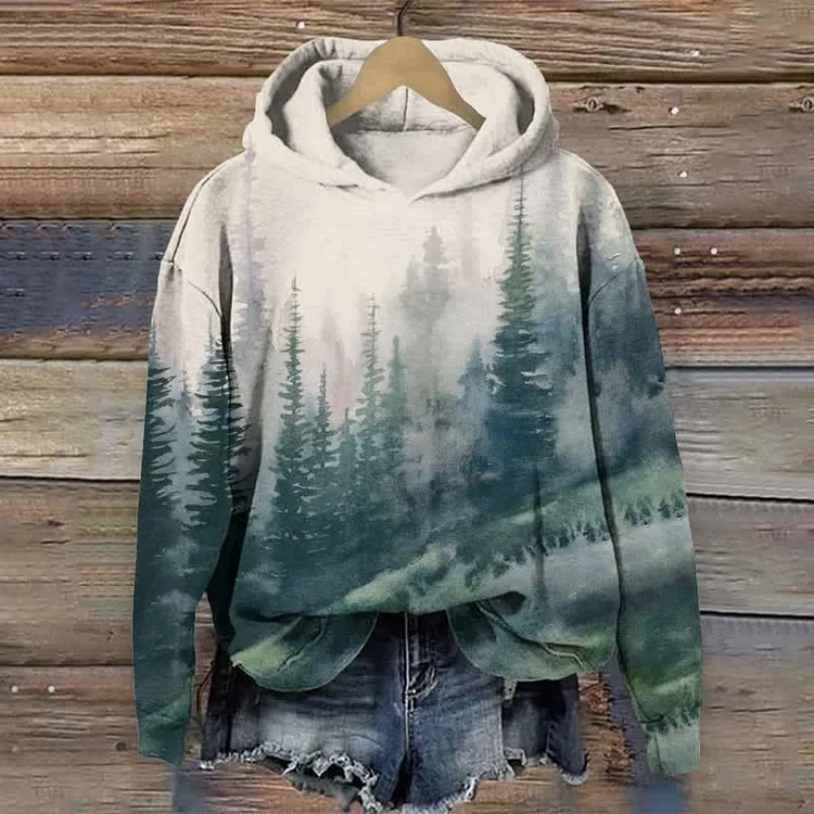 Forest best sale print hoodie