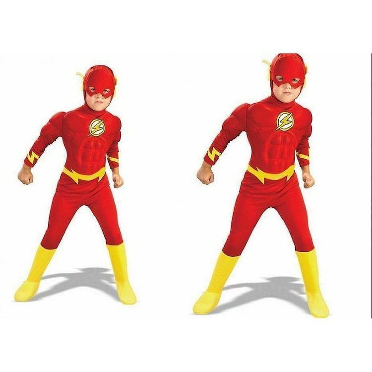 Child The Flash Muscle Chest Outfit Fancy Costume Dress Boys