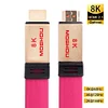 Pink Flat cable HDMI Cables UHD HDR 48Gbs 4K@60HZ 8K@120Hz Audio & Video Cables MOSHOU HDMI 2.1 Cord SIKAI CASE