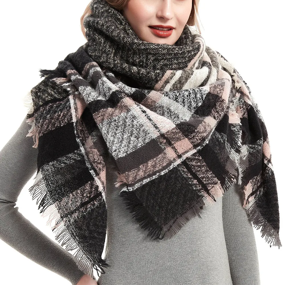 Thickened Herringbone Polyester Scarfs-vocosishoes