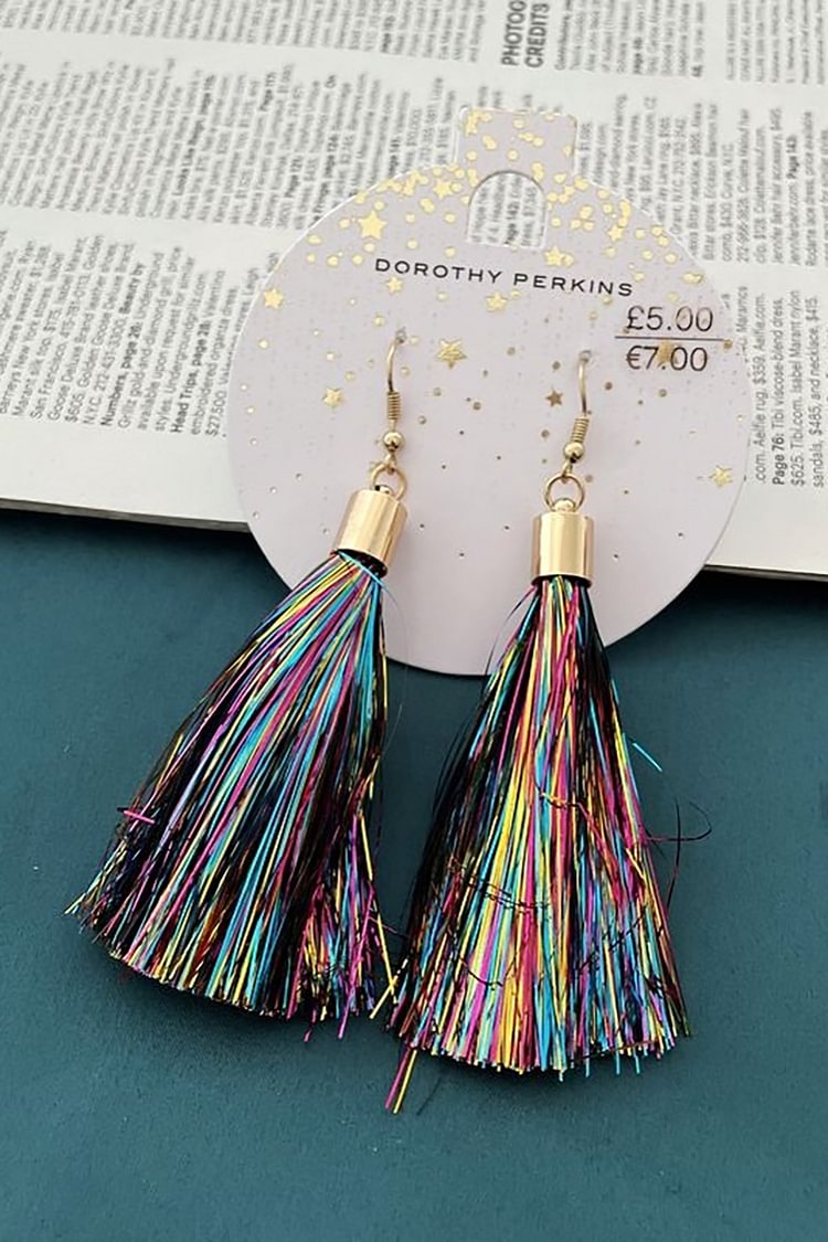 Fashion Colorful Tassel Aesthetic Temperament Earrings