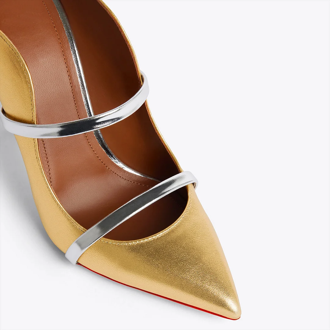 100mm Women's Party Classic Stiletto Red Bottom Shoes Slingback High Heels-MERUMOTE