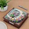 Wooden DIY Moon Fairy Diamond Painting Kit Note Box with 160 Papers for Office