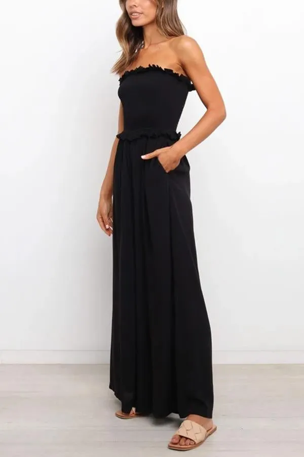 Count On Me Strapless Utility Jumpsuit