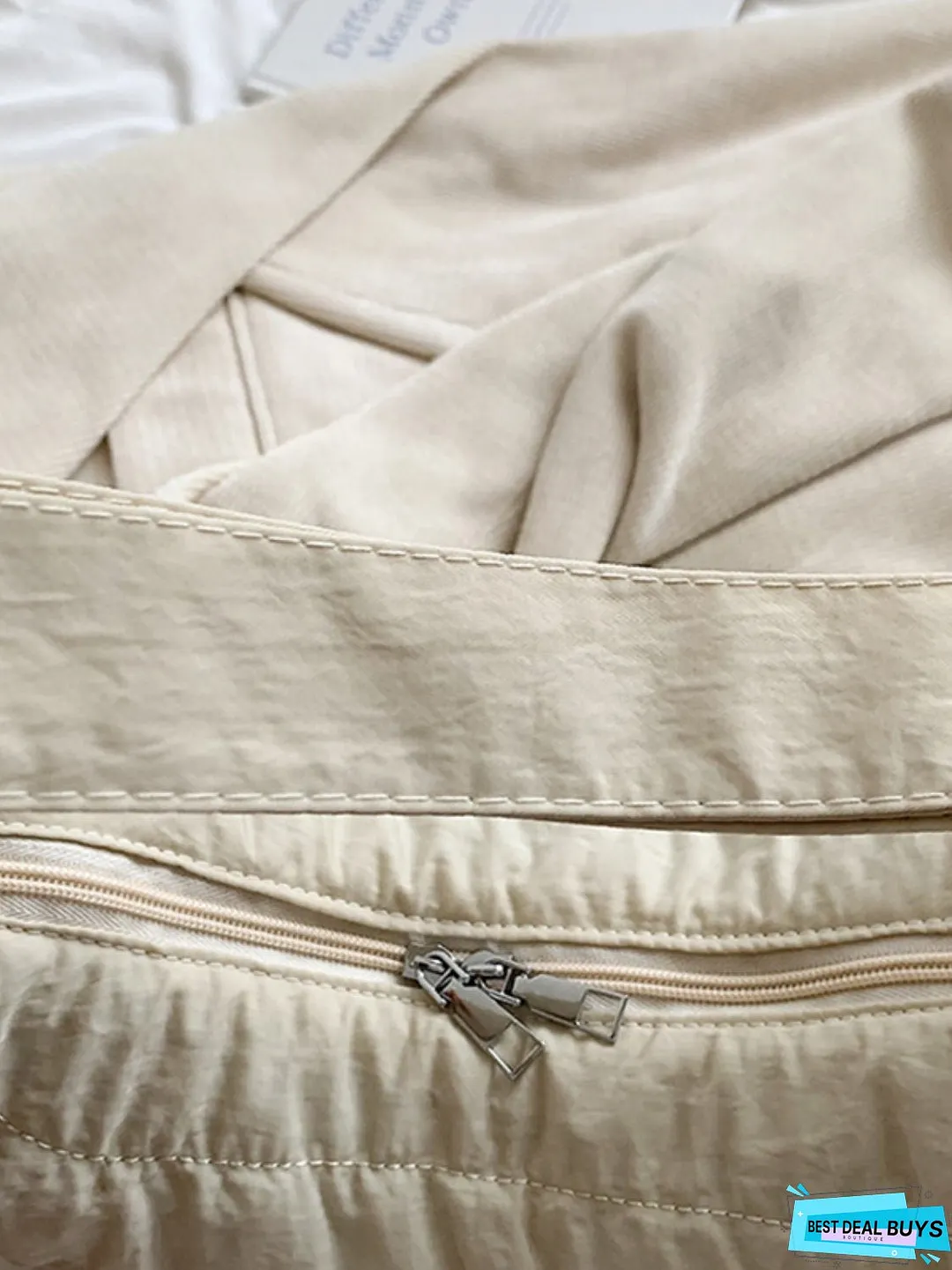 Lace-Up Polyester Crossbody Bag
