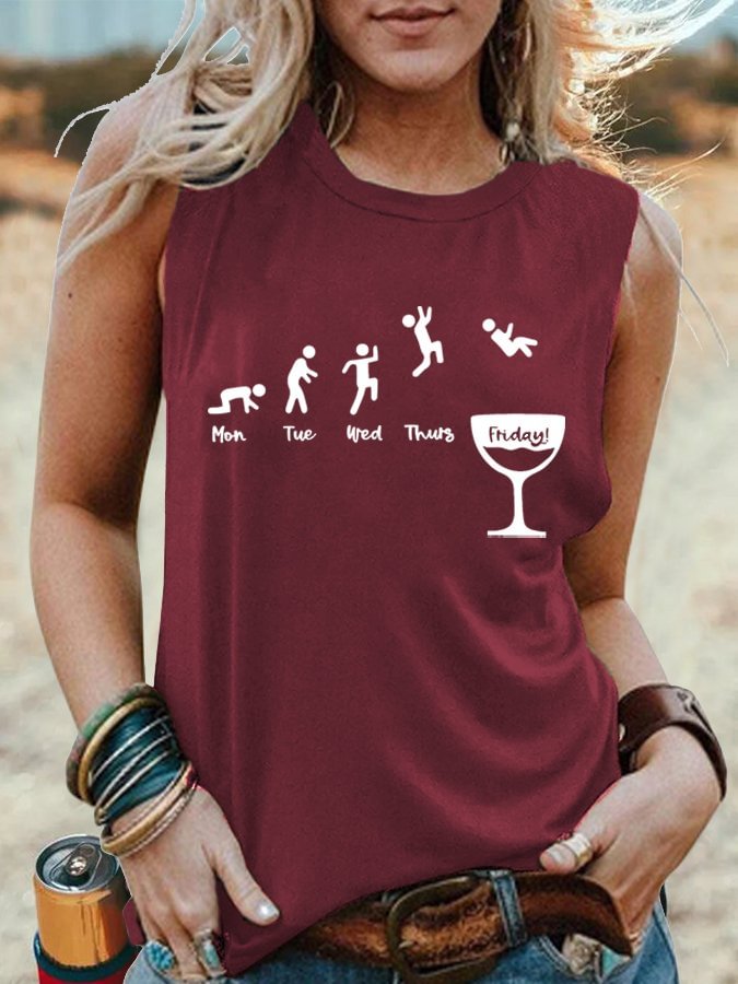 Funny Friday Drink Tank Top