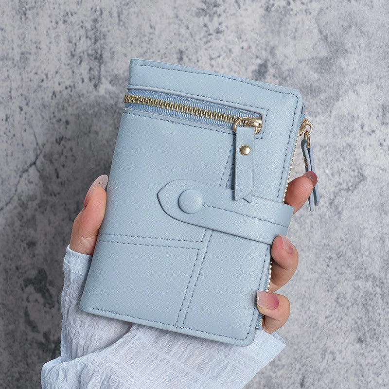 New Ladies Purse PU Leather Short Zipper Coin Purse 30% Discount Wallet Spot