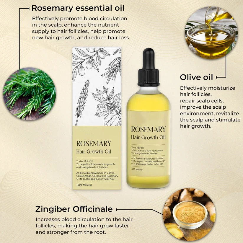⏰FLASH SALE: 60% OFF🔥Rosemary Hair Growth Oil