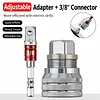 Universal Sleeve Adaptive Socket Wrench Set Wear Resist Multi-Purpose Socket Wrench Tool Multifunctional Self-Adjusting Ratchet Adapter for 3/8 Inch Drive Ratchet Torque Wrenches