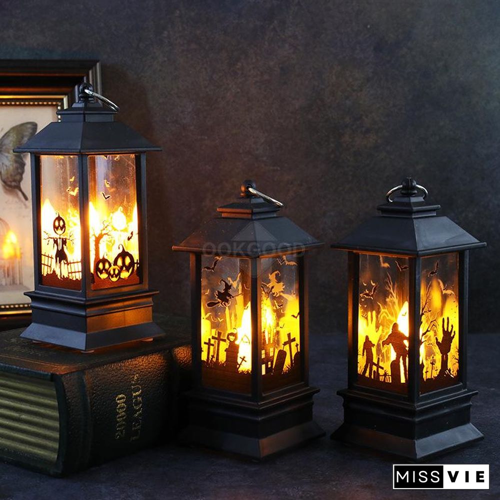 Halloween Simulation Flame Oil Lamp