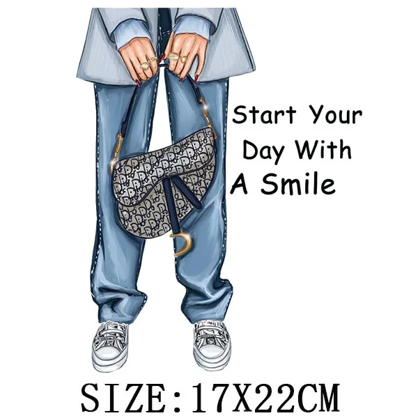 Beautiful Legs Thermal Stickers On T-shirt DIY Washable Iron On Transfers For Clothing Funny Design Patches On Clothes Appliqued