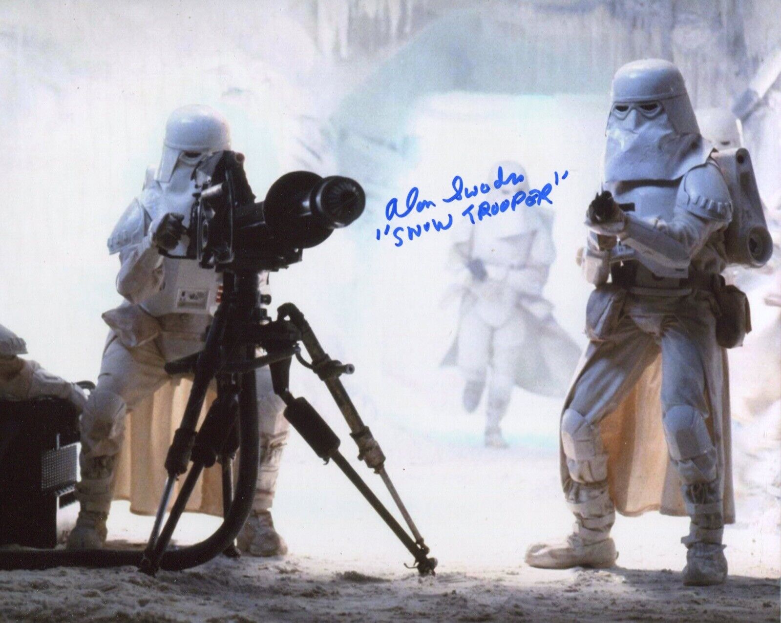 Star Wars movie Photo Poster painting signed by Snow Trooper Alan Swaden IMAGE No2 - UACC DEALER