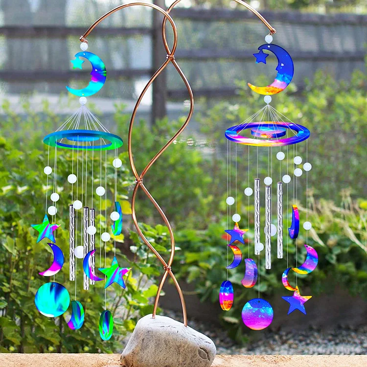 Rectangles Glass Wind Chime, Rainbow  Glass wind chimes, Wind chimes, Wind  chimes homemade