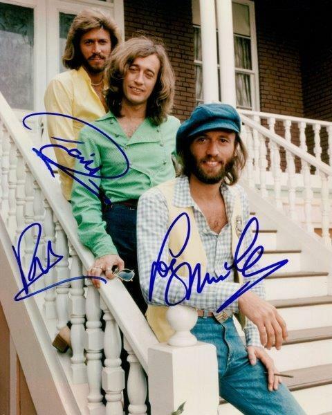 REPRINT - BEE GEES Andy Barry Robin Gibb Autographed Signed 8x10 Photo Poster painting Man Cave