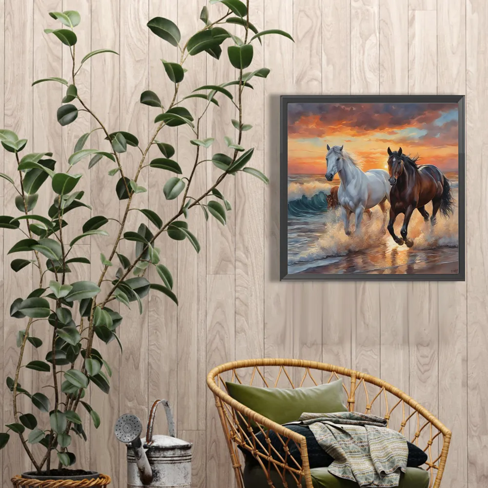 Diamond Painting - Full Round Drill - Horse(Canvas|40*40cm)