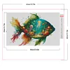 5D DIY Full Round Drill Partial AB Diamond Painting Seafloor Green Fish 45x65cm