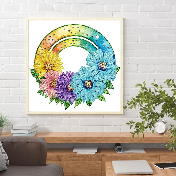 Rainbow Spiral Abstract Diamond Painting | Special Shape Diamond Painting |  Magic Round - Pebble Round - Full Square Diamonds | DIY Diamond Kit