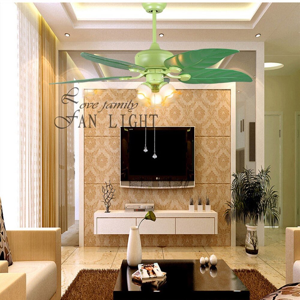 Led E27 Plastic Iron Glass Quiet Pendant Fan LED Lamp.LED Light.Pendant Lights.LED Pendant Light.Pendant Lamp For Foyer Bedroom