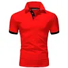 Men's T Shirt Tee Polo Shirt Golf Shirt Turndown Casual Soft Breathable Short Sleeve Lake Blue Black White Solid Cloths by Inlyline