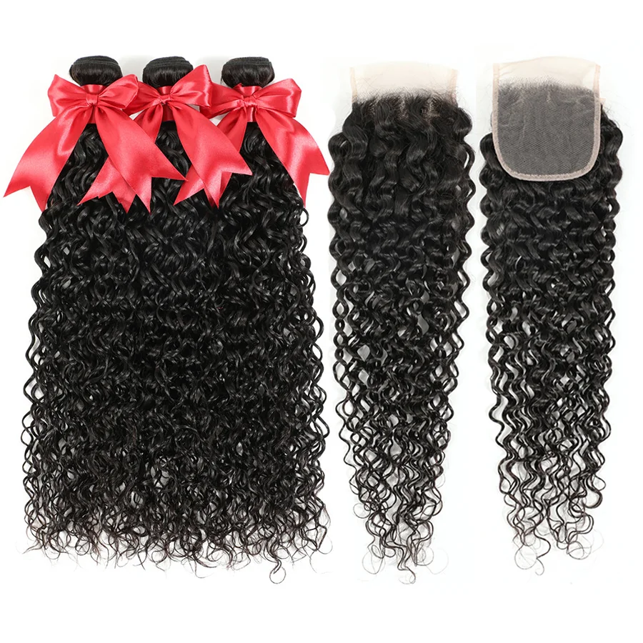 Jewtribute Hair®|Indian Curly Bundles With Closure 