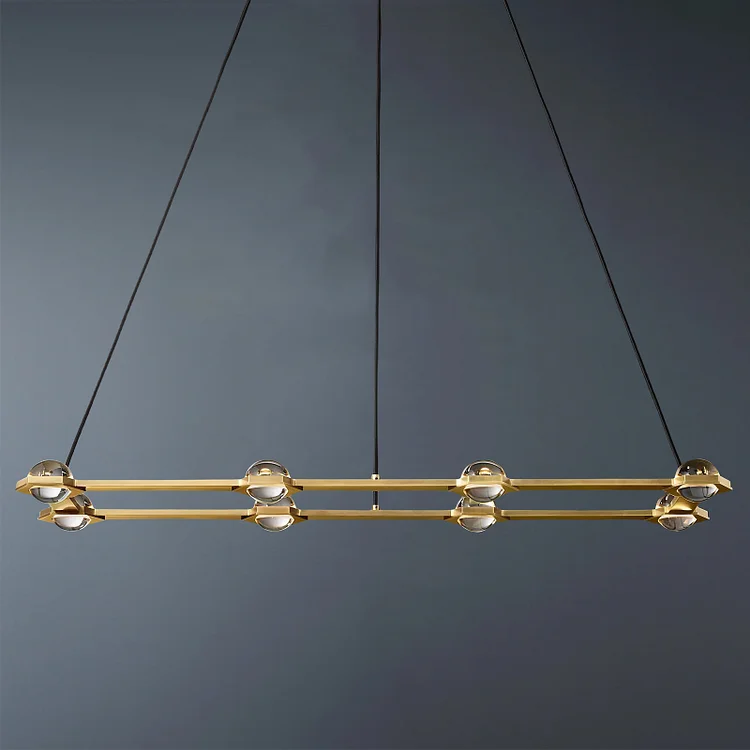 Éclatant vintage Sophistication Rectangular Chandelier 54" Vjlight