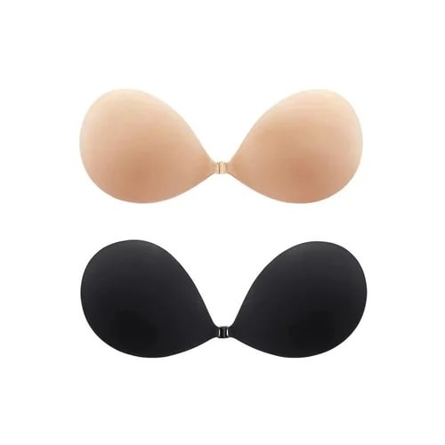 Self-adhesive invisible gathering of bras